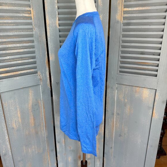 Lululemon Men's Long Sleeve Swiftly Tech Mesh Panel Top Blue Heather Sz S - Picture 5 of 16